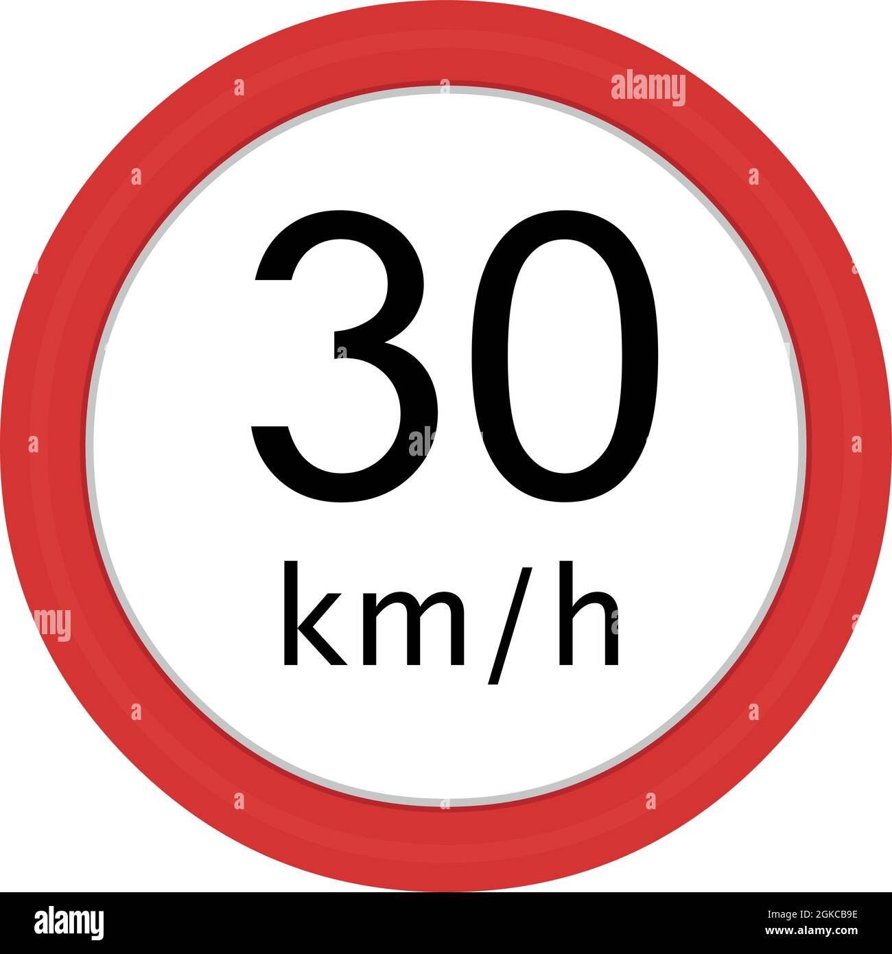Sie Fahren Mit 30 Km Pro Stunde 30 kmh Stock-Vektorgrafiken kaufen - Alamy
