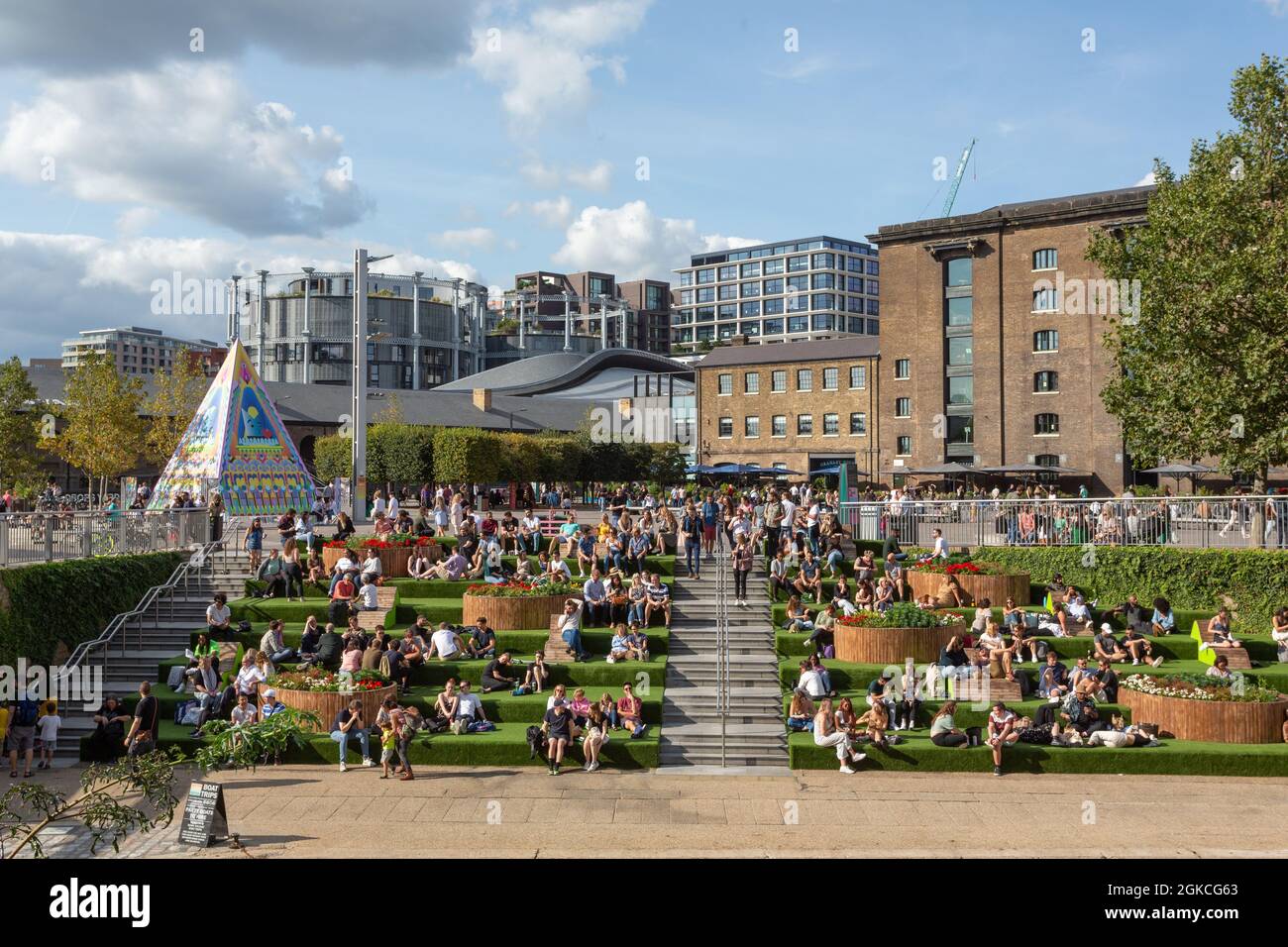 Getreidespeicher Square, King's Cross, London, UK Stockfoto