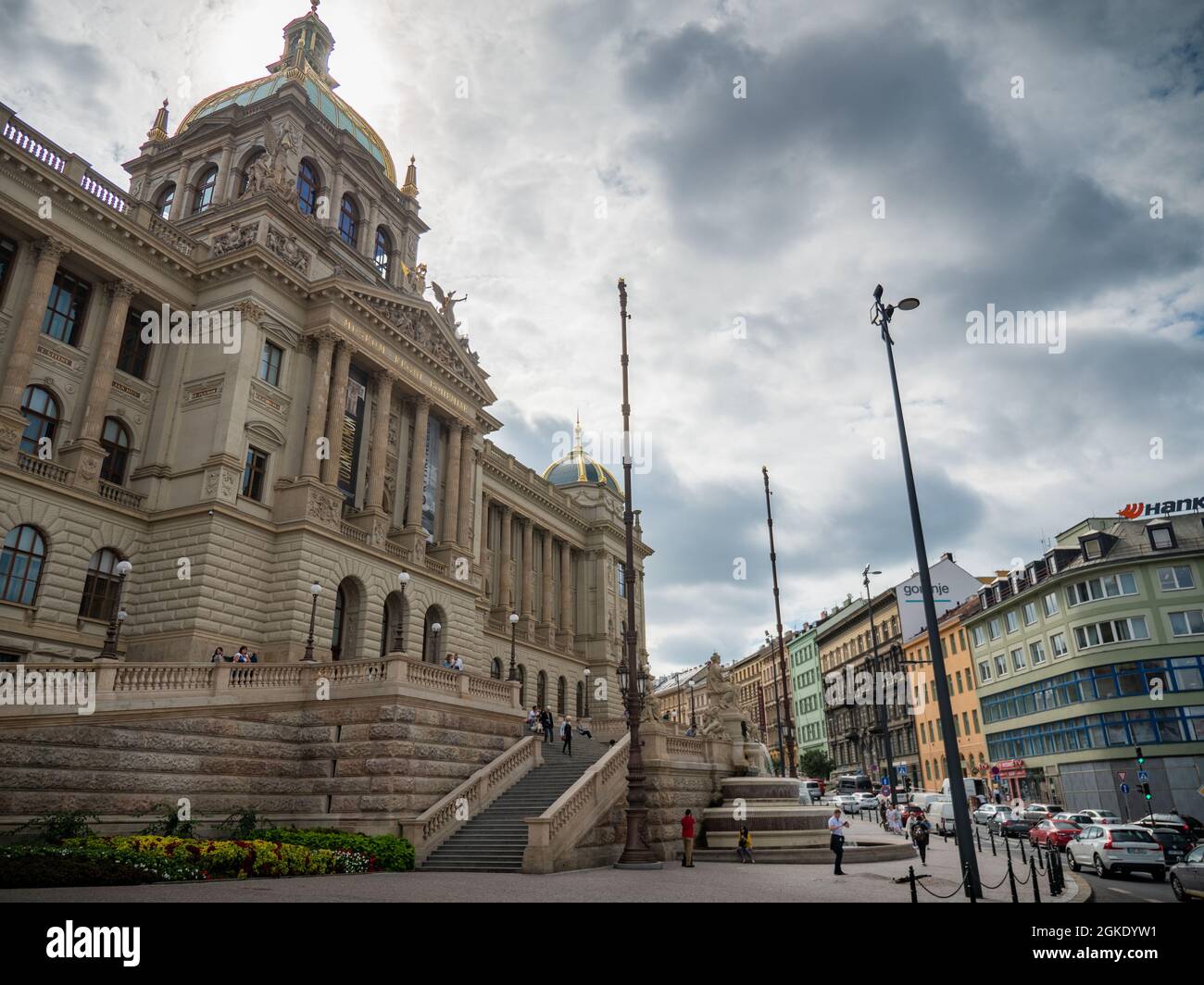 Das Tschechische Nationalmuseum auf dem Wenzelsplatz, Prag. Stockfoto