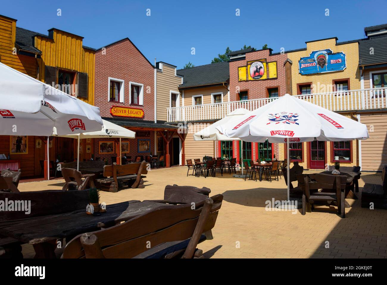 WESTERN Hotel and Restaurant, Niwy, Pommern, Polen Stockfoto