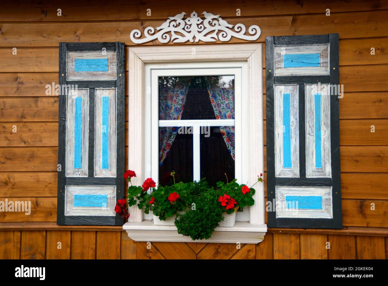 Haus, Trzescianka, Podlasien, Polen Stockfoto