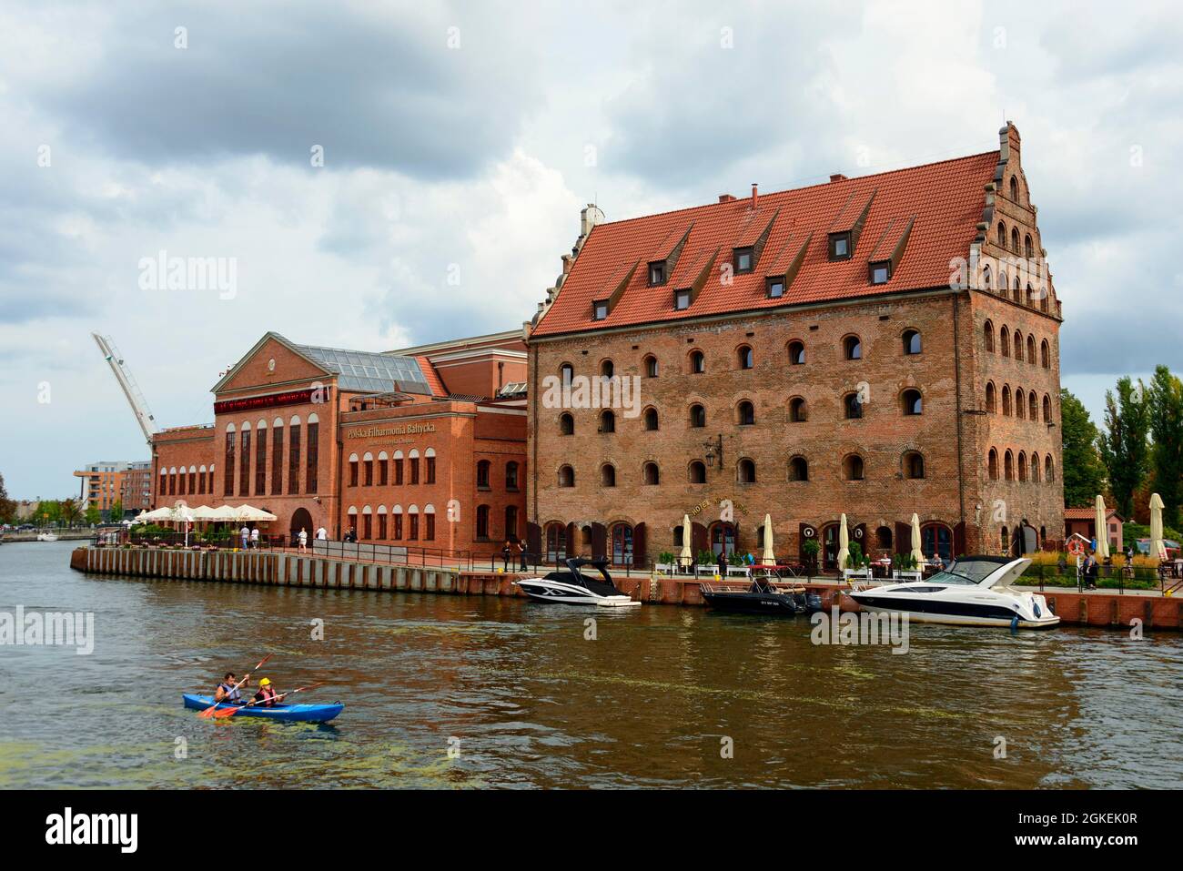 Baltic Philharmonic Hall und Hotel Krolewski, Danzig, Pommern, Polen Stockfoto