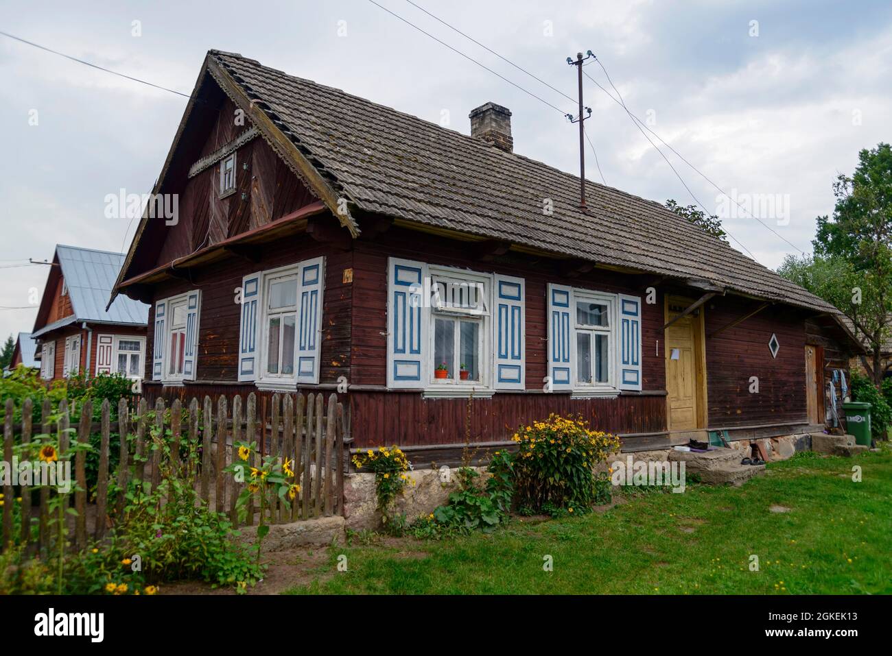 Haus, Trzescianka, Podlasien, Polen Stockfoto