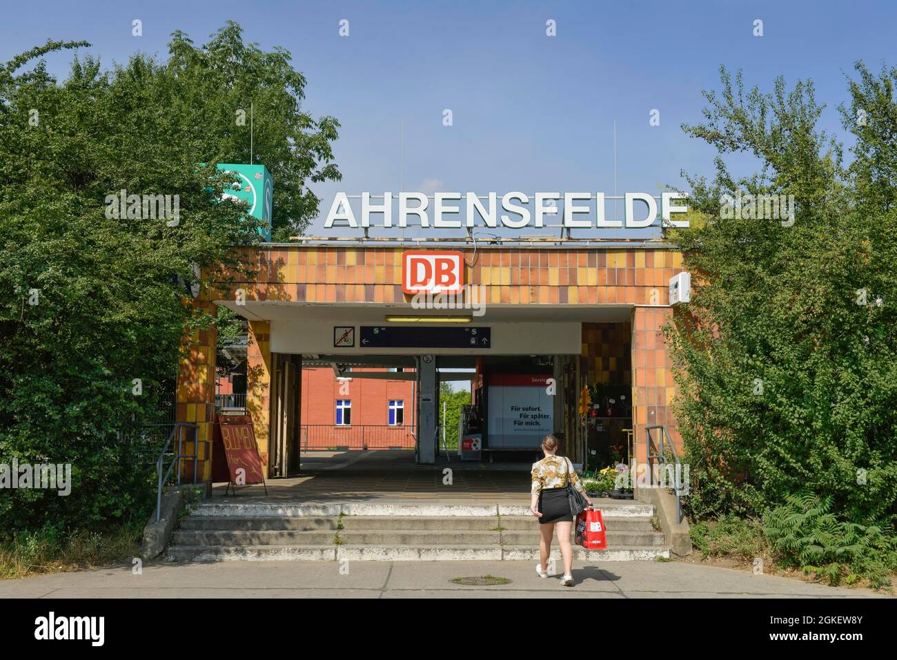 S-Bahnhof Ahrensfelde, Marzahn, Marzahn-Hellersdorf, Berlin, Deutschland Stockfoto