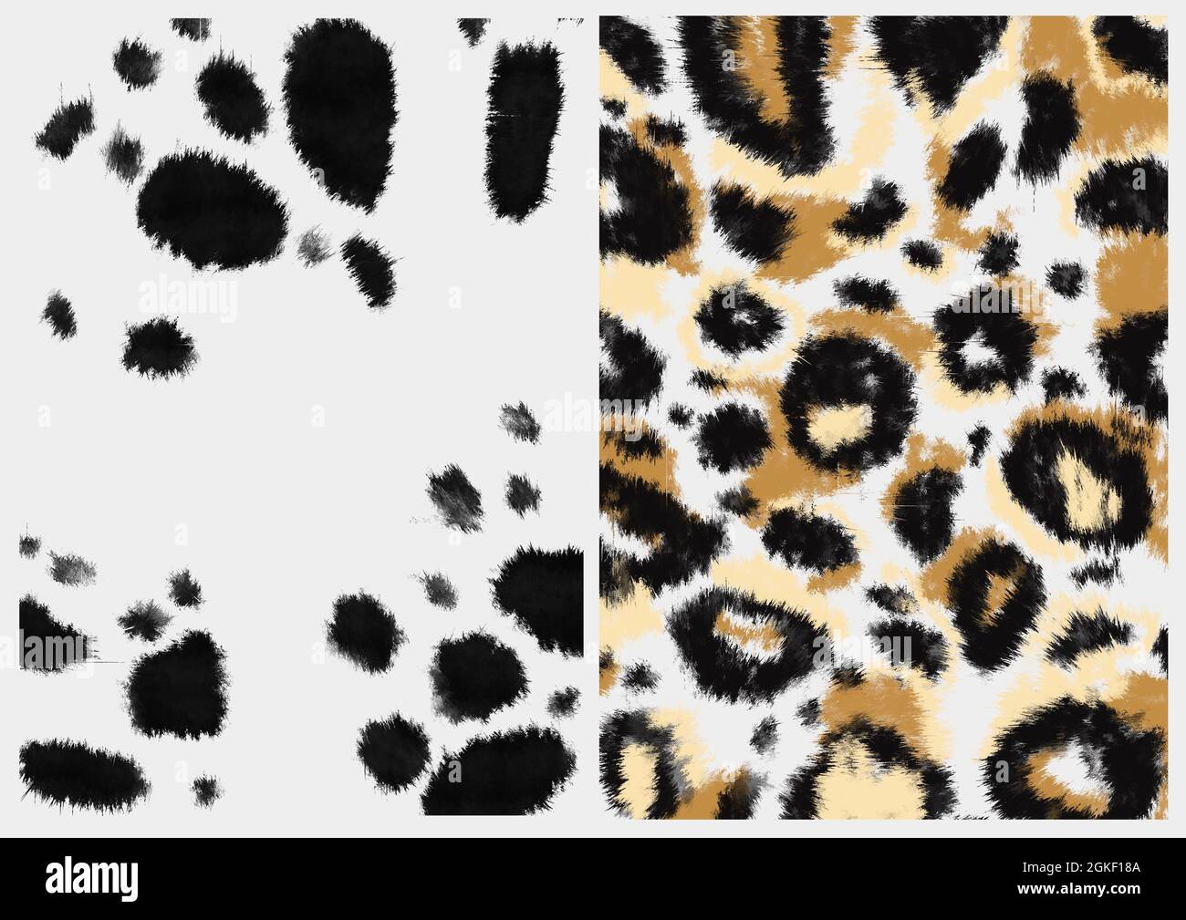 leopard-Design-Muster. leopard-Pelz-Textur echtes Fell. Wildtiermuster im Druck Stockfoto