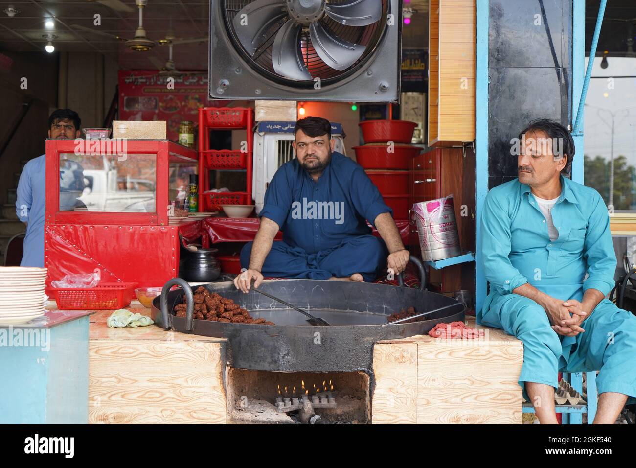 Dieses Foto wurde aufgenommen, nachdem die Taliban in Afghanistan, der Stadt Jalalabad, kontrolliert wurden. Stockfoto