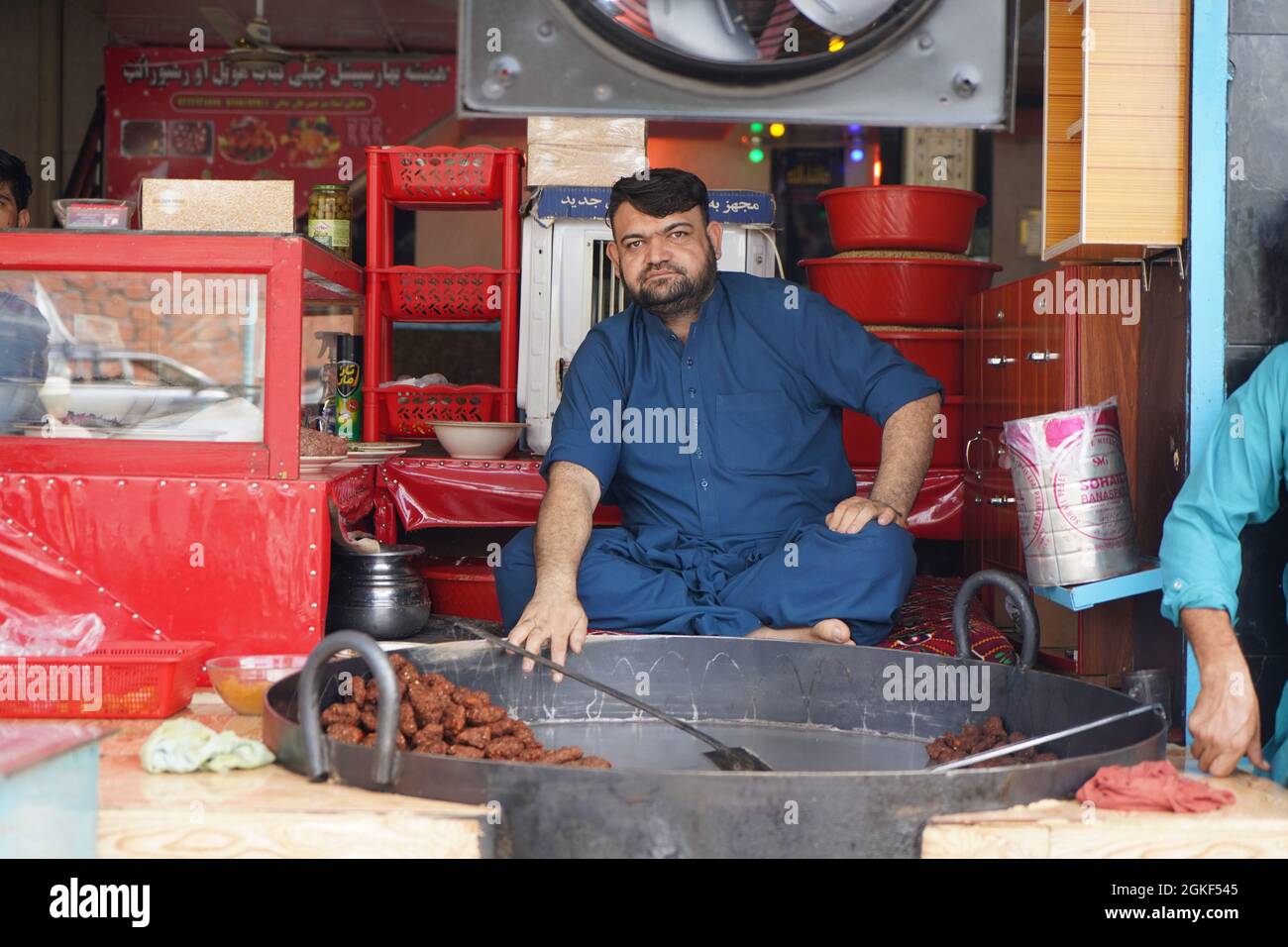 Dieses Foto wurde aufgenommen, nachdem die Taliban in Afghanistan, der Stadt Jalalabad, kontrolliert wurden. Stockfoto