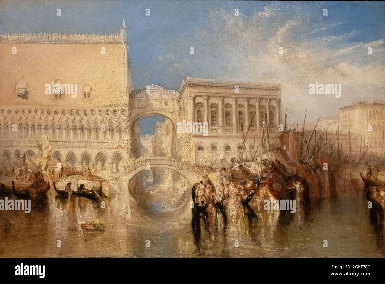 JMW Turner Malerei; 'Venedig - die Seufzerbrücke', 1840, Öl auf Leinwand Stockfoto
