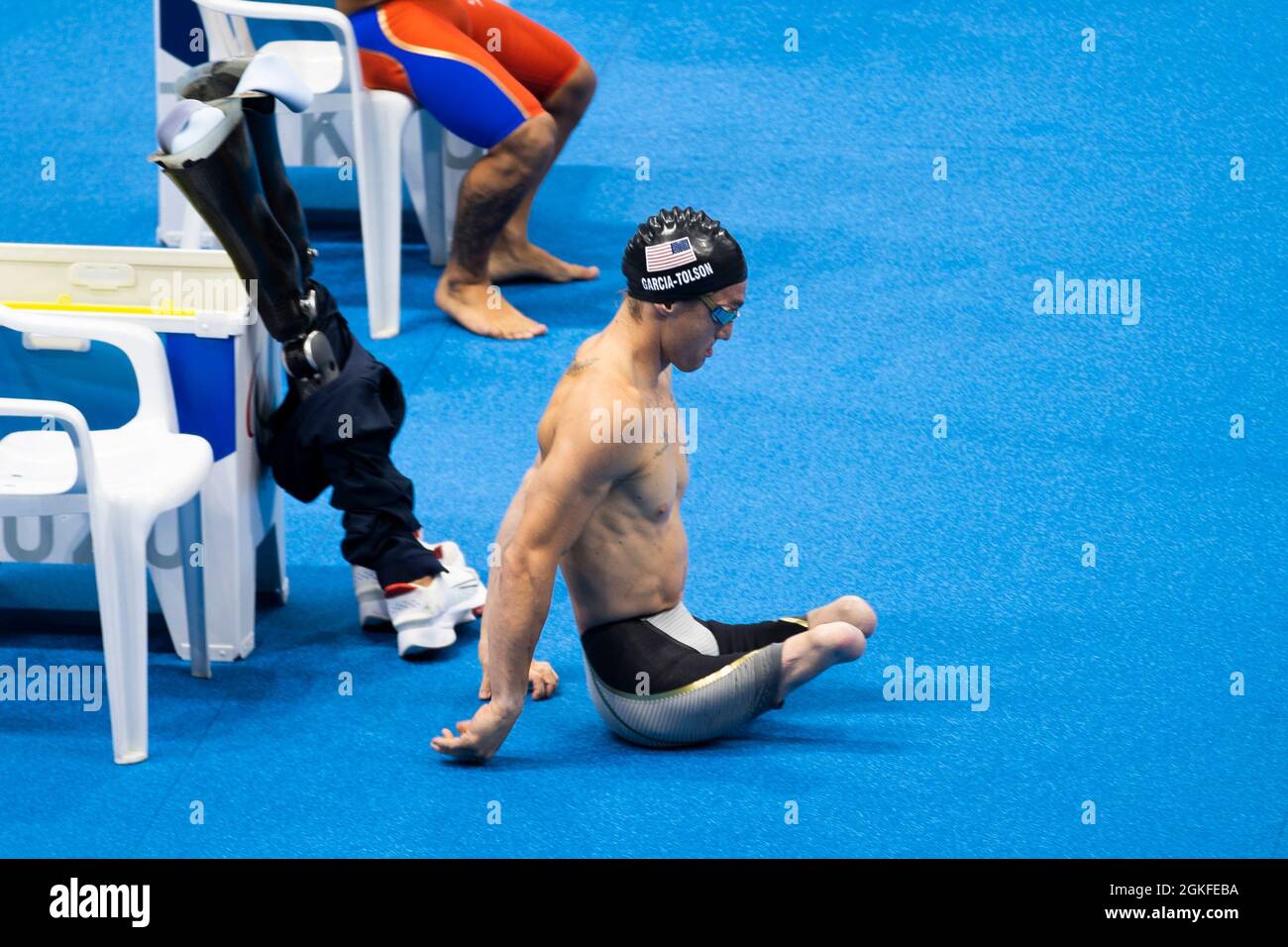 PRUD-TOKIO (KOTO-KU), JAPAN - AUGUST 26: Featurebild, Garcia Tolson (USA) beim Schwimmen am Tag (3) der Paralympics (Paralympische Spiele) Tokio 2020 Stockfoto