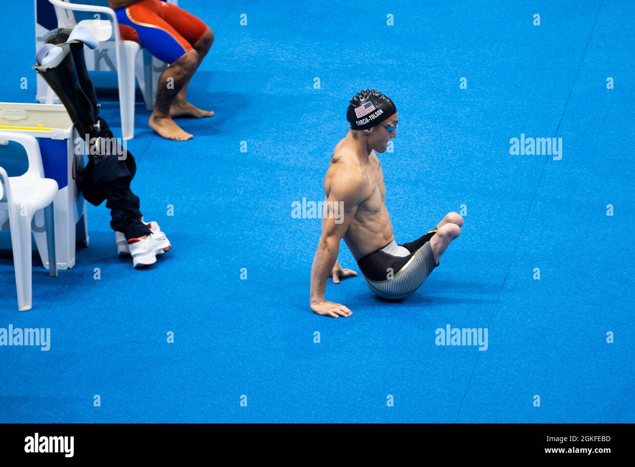 PRUD-TOKIO (KOTO-KU), JAPAN - AUGUST 26: Featurebild, Garcia Tolson (USA) beim Schwimmen am Tag (3) der Paralympics (Paralympische Spiele) Tokio 2020 Stockfoto