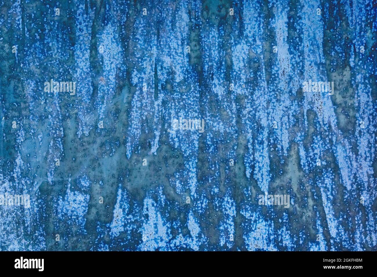 Alte blaue schmutzige Betonwand Textur mit abstraktem Grunge Muster Hintergrund. Stockfoto