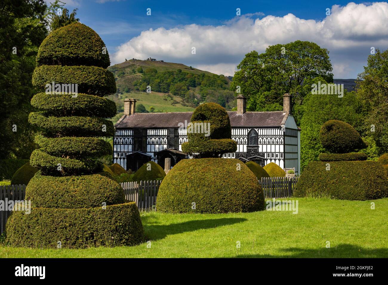 Das Plas Newydd ist ein historisches Haus in der Stadt Llangollen, Denbighshire, Wales, das früher die Heimat von Lady Eleanor Butler und Sarah Ponsonby war. Stockfoto