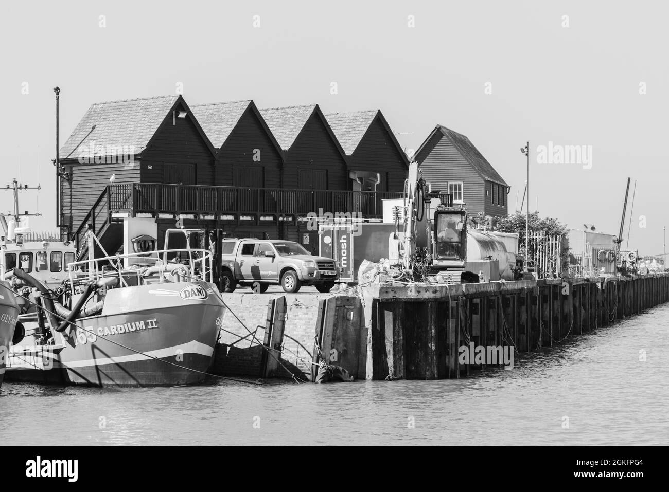 Whitstable Hafen, Kent Stockfoto