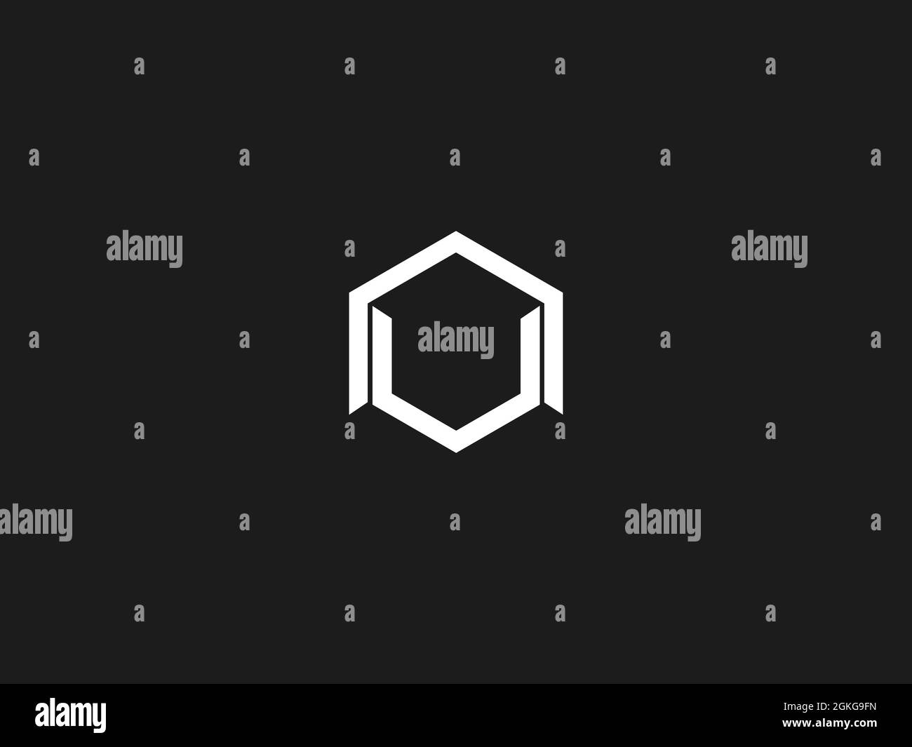 AV-LOGO MIT NEGATIVEM PLATZEFFEKT IM LETTER-FORMAT Stock Vektor