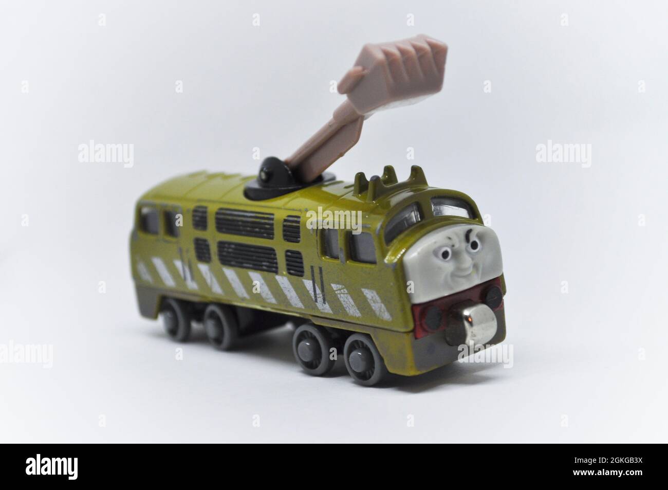 Diesel 10 - Thomas und Freunde Charakter vor weißem Hintergrund gesetzt. Stockfoto