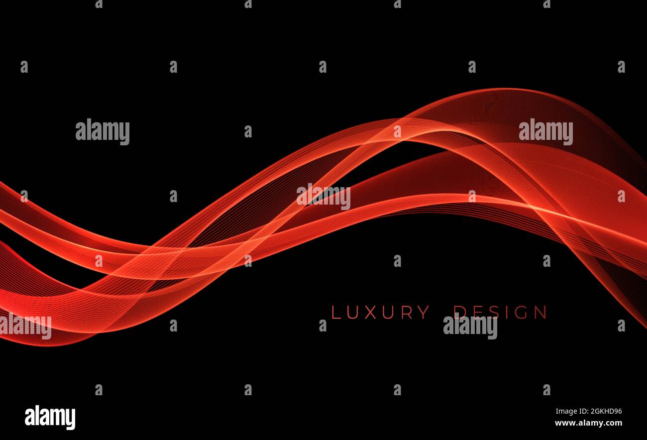 Abstrakter roter Hintergrund mit Lichteffekt. Futuristisches Design-Layout für Präsentationen, Poster, Flyer, Banner. Stock Vektor