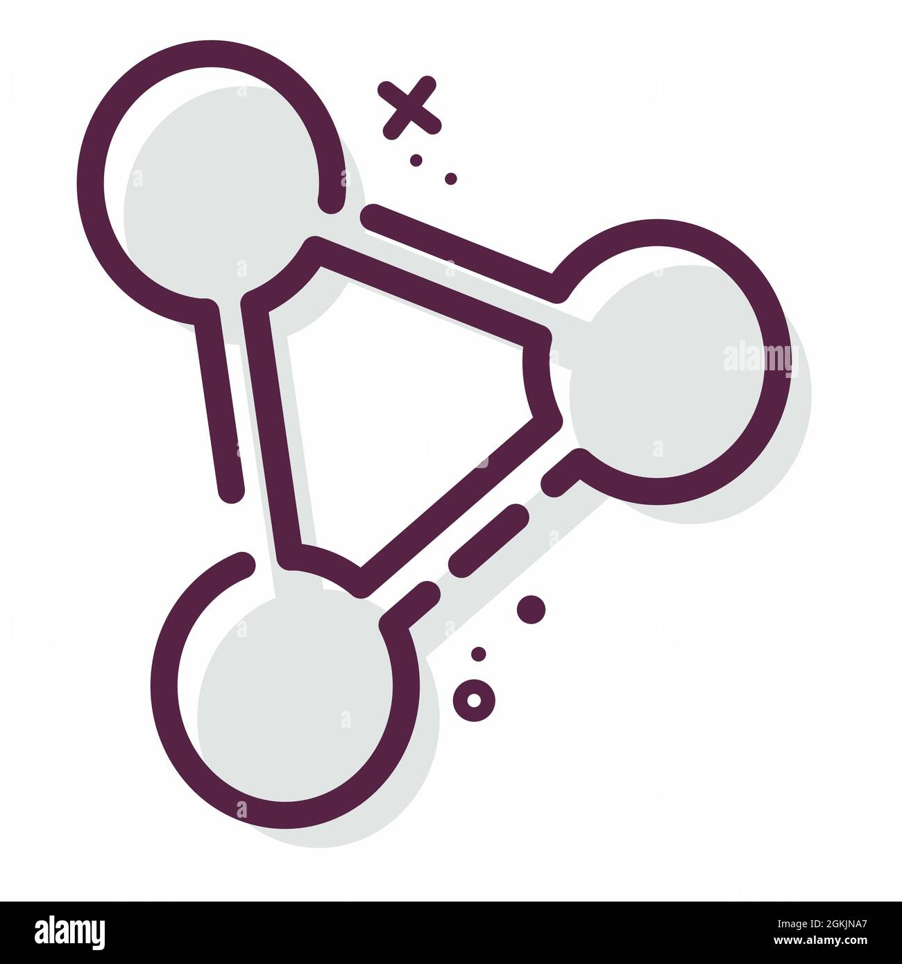 Icon Vector of Molecule - MBE Style - einfache Illustration, editierbare Kontur, Design Template Vector, gut für Drucke, Poster, Ankündigungen, ankündigen Stock Vektor