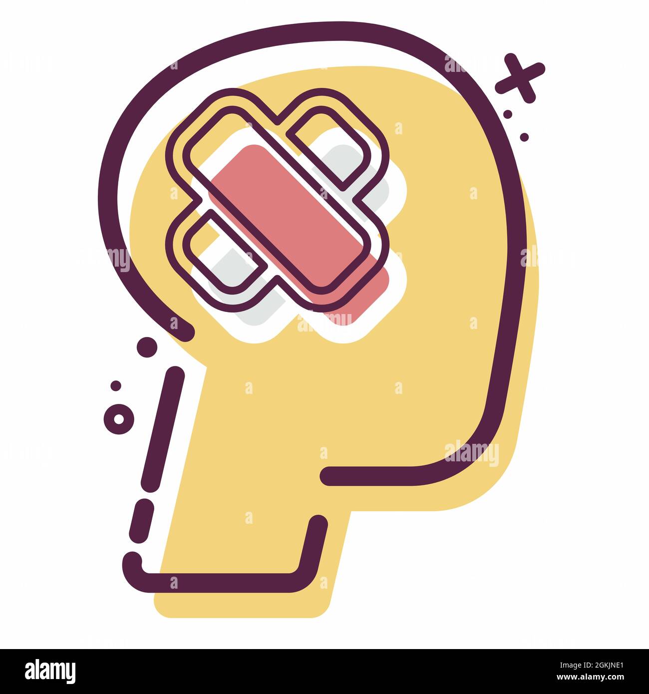 Icon Vector of Accident - MBE Style - einfache Illustration, editierbare Kontur, Design Template Vector, gut für Drucke, Poster, Ankündigungen, ankündigen Stock Vektor