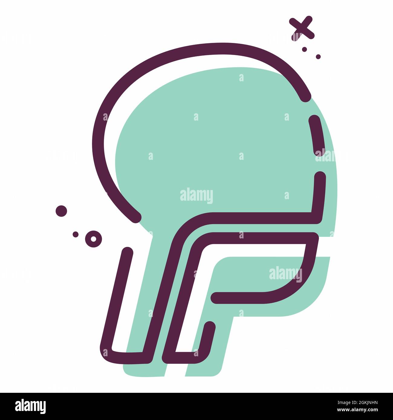 Icon Vektor der Luftröhre - MBE Stil - einfache Illustration, editierbare Kontur, Design Vorlage Vektor, gut für Drucke, Poster, Werbung, Ankündigung Stock Vektor