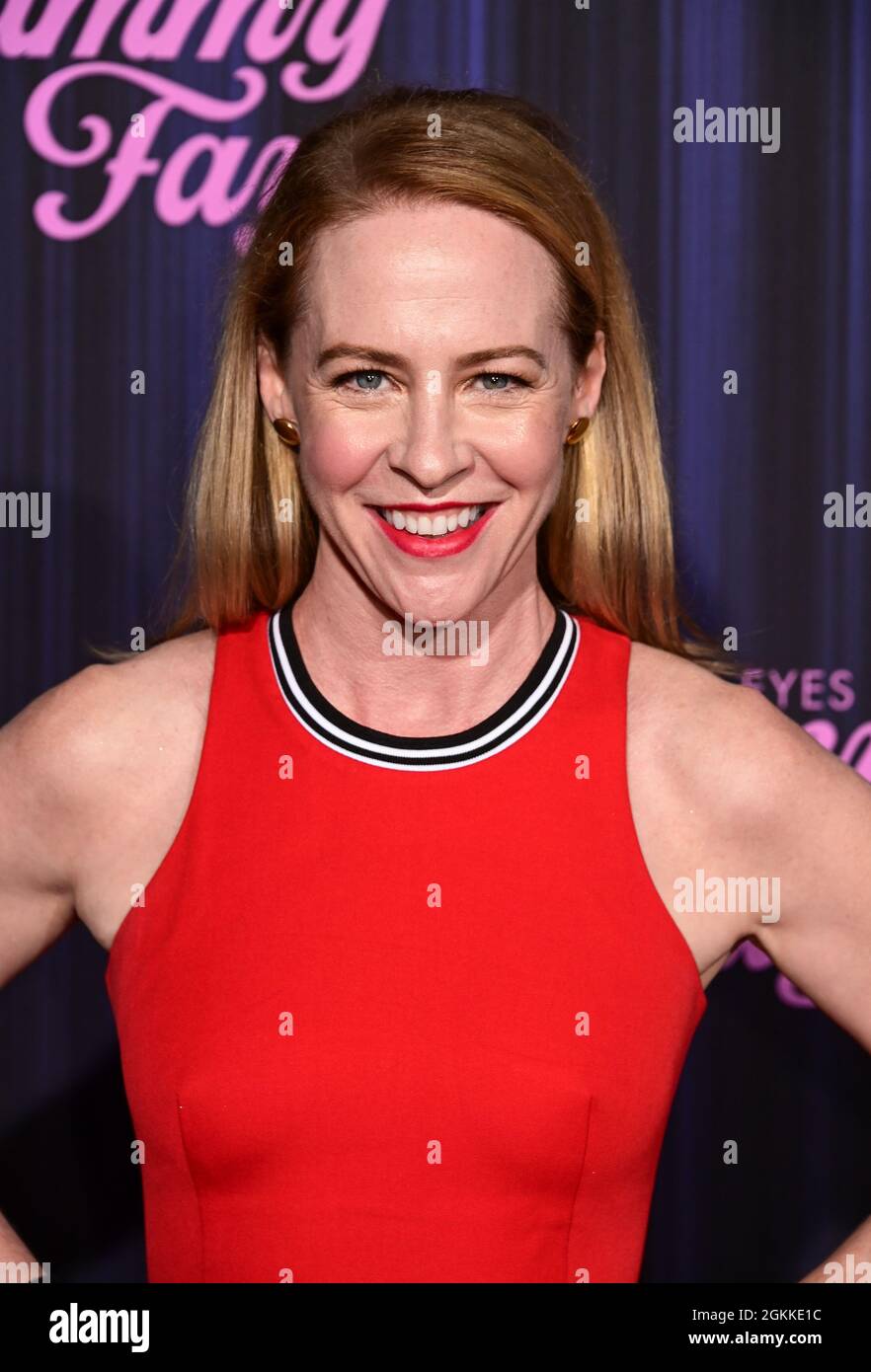 New York City, 14. September 2021. Amy Hargreaves während der „Eyes of Tammy-Fye“-New York-Premiere, die am Dienstag, den 14. September 2021, im SVA Theatre in New York City stattfand. Foto von Jennifer Graylock-Graylock.com 917-519-7666 Stockfoto