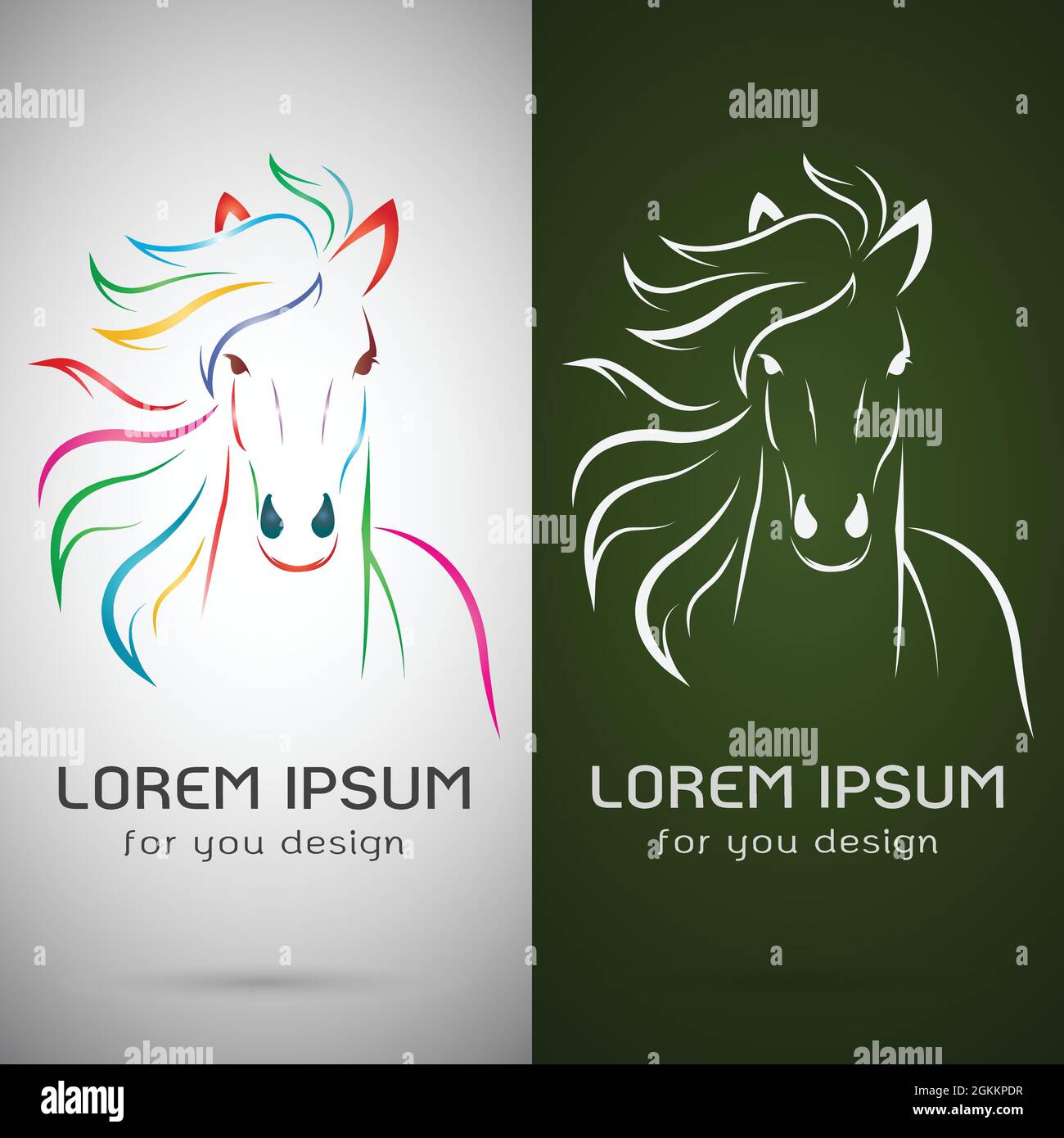 Vektor-Bild von Pferd-Design auf weißem Hintergrund und grünem Hintergrund, Logo, Symbol. Leicht editierbare Vektorgrafik mit Ebenen. Wilde Tiere. Stock Vektor Vektor-Bild von Pferd-Design auf weißem Hintergrund und grünem Hintergrund, Logo, Symbol. Leicht editierbare Vektorgrafik mit Ebenen. Wilde Tiere. Stock Vektor