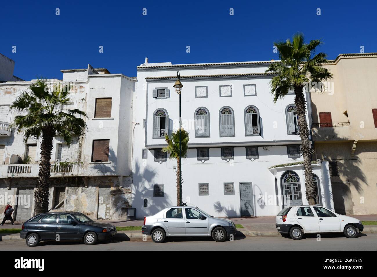 Wunderschöne alte Gebäude in Rabat, Marokko. Stockfoto