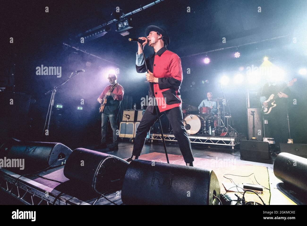 Newcastle, Großbritannien - 14.09.21: Maximo Park treten auf der Bühne der Newcastle University Students Union auf. Die Band hat ihr neuestes Album Nature Always Wins und das zweite Album Our Earthly Pleasures in vollem Umfang aufgeführt. Foto-Kredit: Thomas Jackson / Alamy Live Nachrichten. Stockfoto