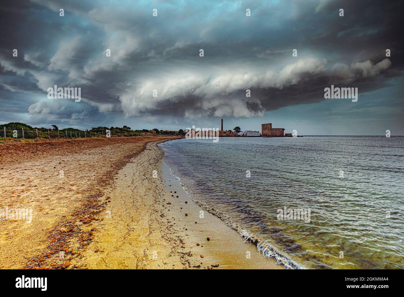 Vendicari Strand und Küste in Sizilien. Stockfoto