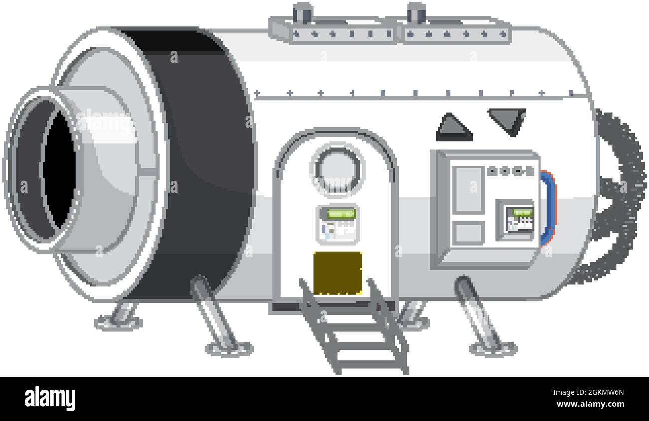 Teil der isolierten Abbildung der Raumstation Stock Vektor