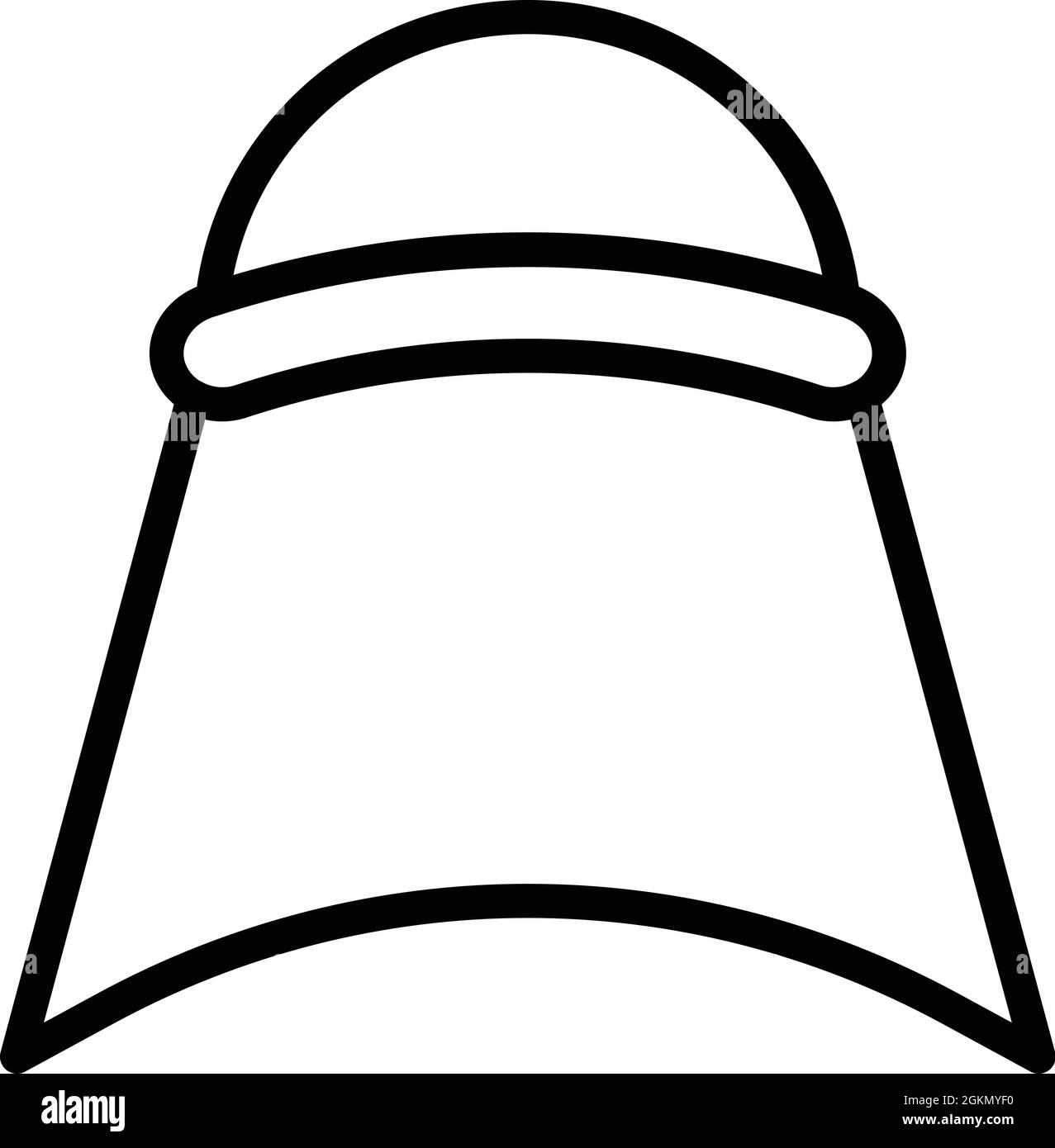 Orientalische Kopfbedeckung Symbol Umriss Vektor. Indische Mütze. King Turban Stock Vektor
