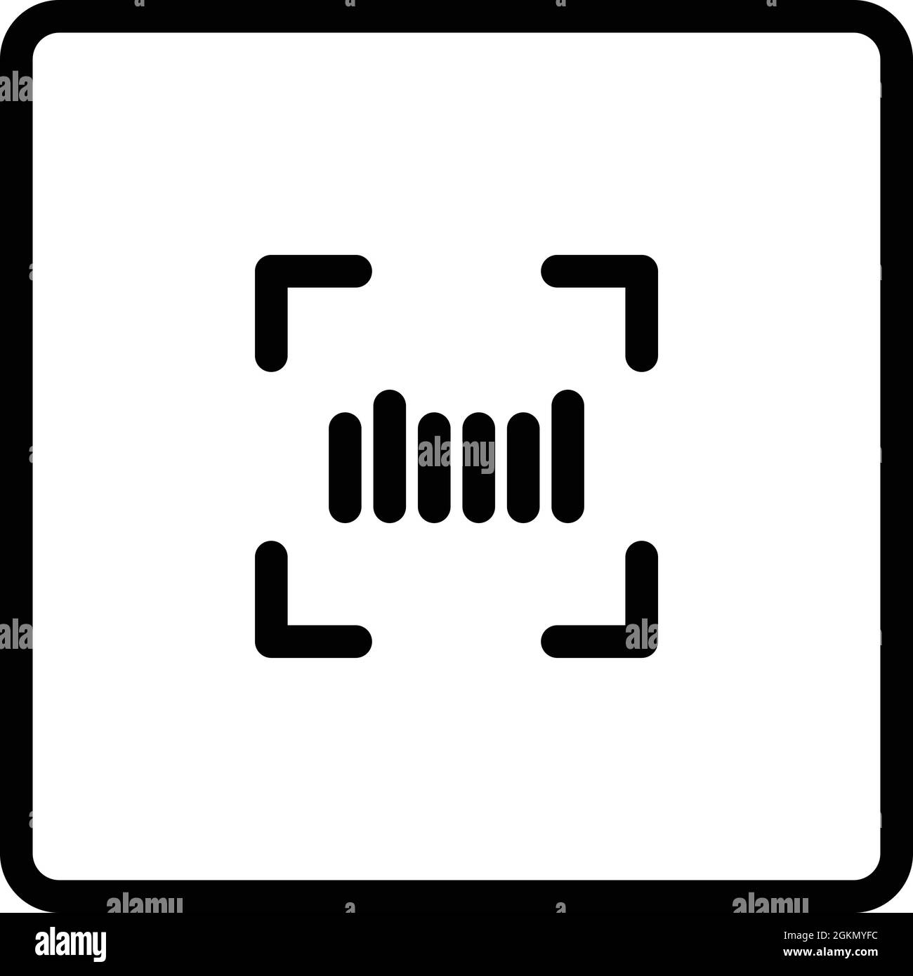 Umrissvektor für QR-Code-Generator-Symbol. Barcode des Scanners. Schnellscan Stock Vektor