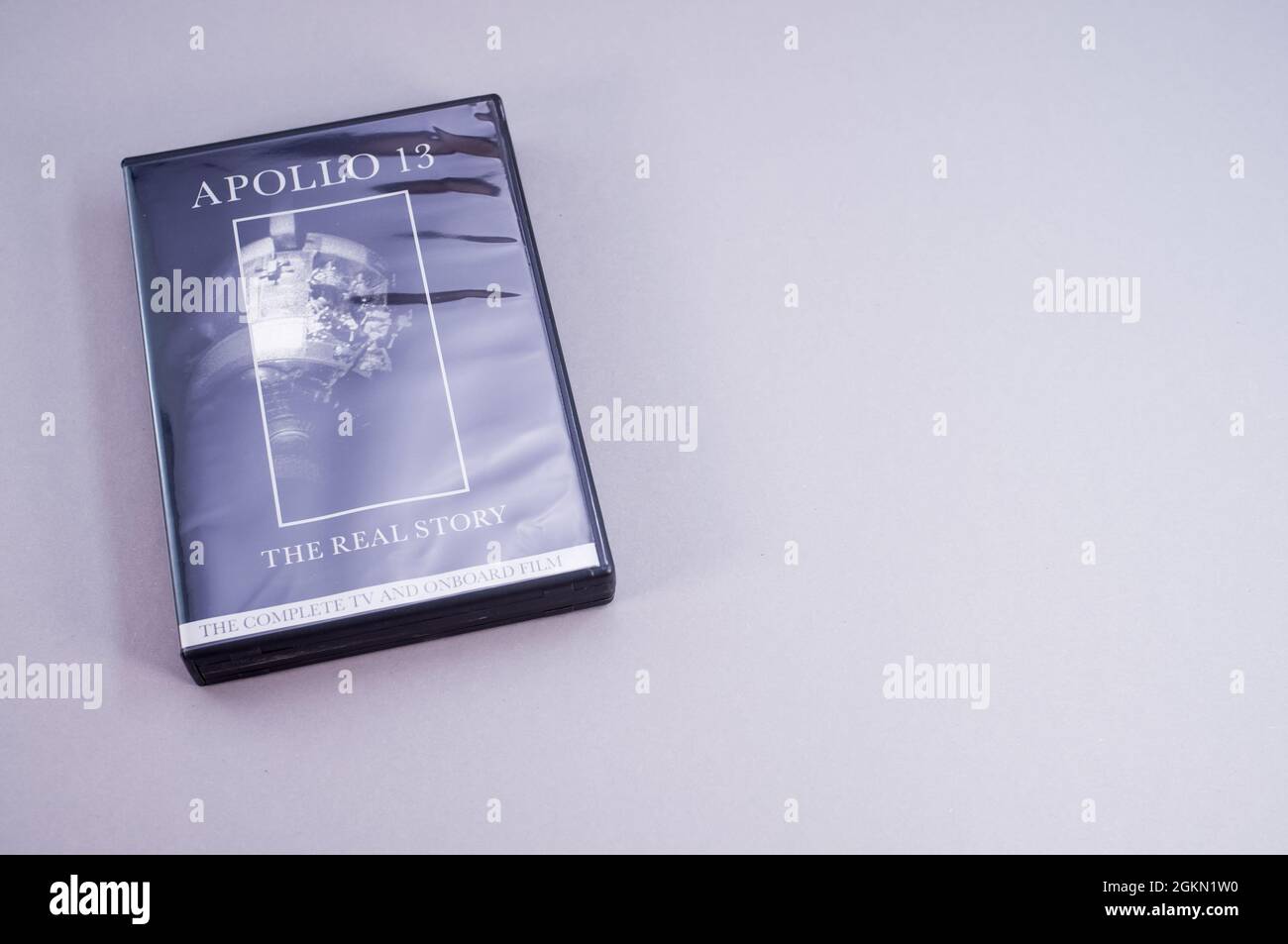 Apollo 13 abgetriebene Mondmission dokumentarische DVD-Medien mit Kopierraum Stockfoto