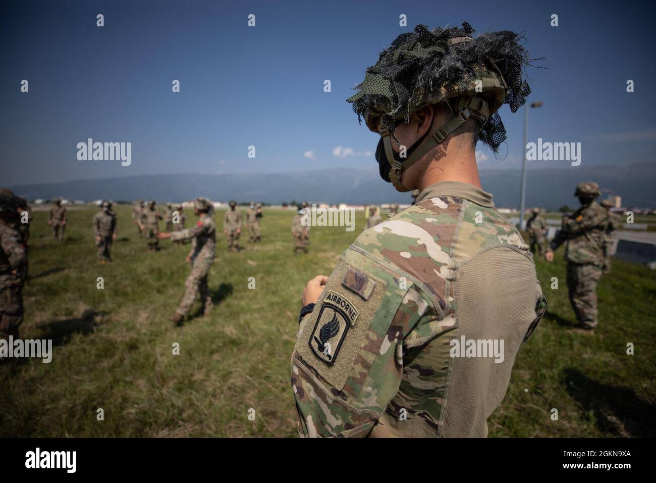 AfricanLion; 173. INF BDE; Sky Soldiers; Fallschirmjäger; 503. INF REG; 16. Luftangriff-Brigade Stockfoto