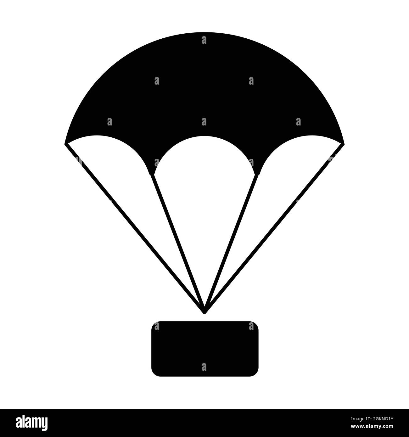 Parachute-Symbolvektor für Grafikdesign, Logo, Website, Social Media, mobile App, UI-Abbildung Stock Vektor