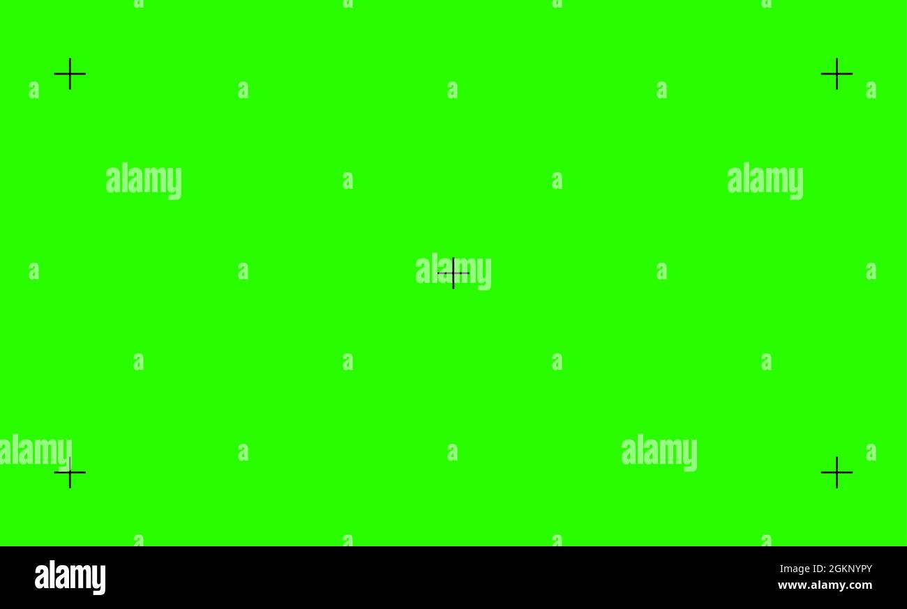 Grüner Bildschirm Chroma-Taste Hintergrund Tracking-Marker. Greenscreen-Hintergrund Stock Vektor