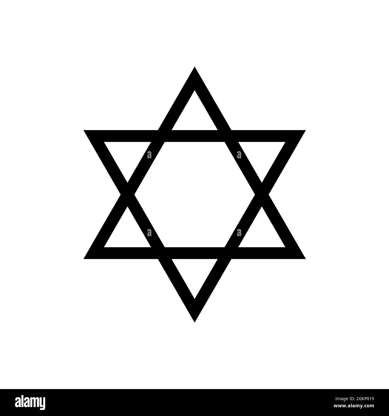 Star of David Vektor jüdische Ikone. Israel jude David Star Symbol Schild Stock Vektor