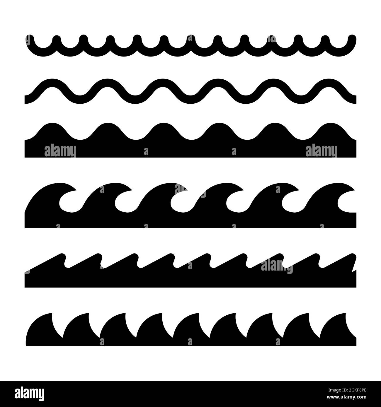 Welle Symbol Vektor Linie Meer Ozean Logo Wasser einfache Element Illustration. Symbol für Wellenwasser Stock Vektor