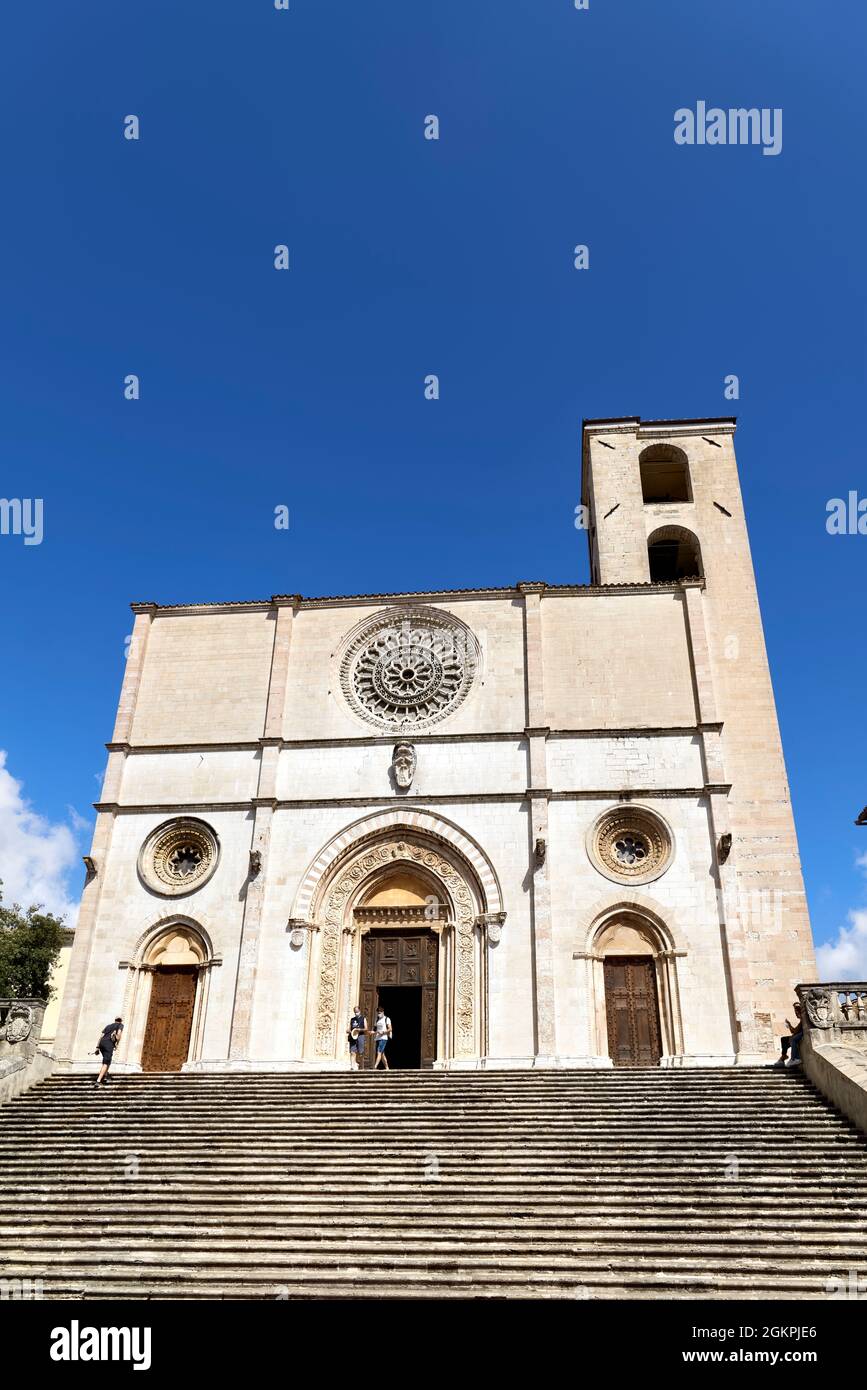 Todi Umbrien Italien. Concattedrale della Santissima Annunziata. Kathedrale. Piazza del Popolo Stockfoto