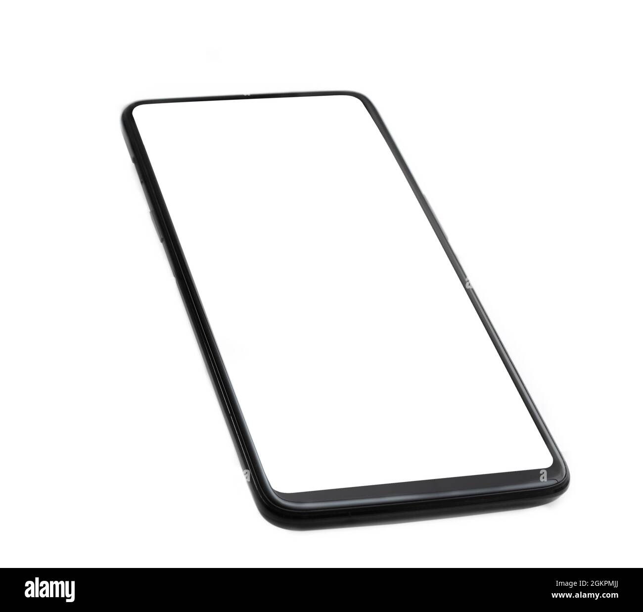 Smartphone mit weißem Bildschirm Stockfoto