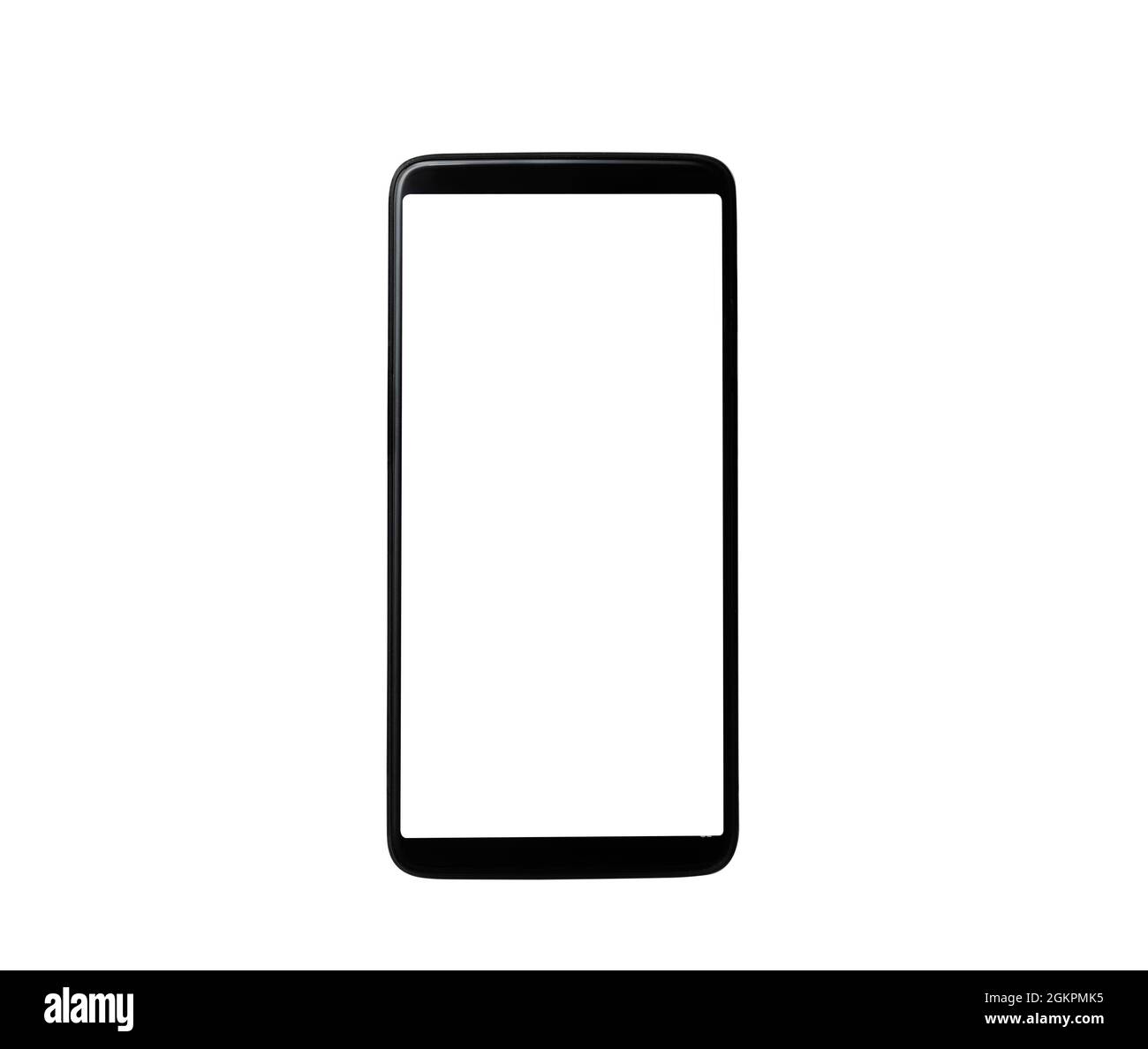 Smartphone mit weißem Bildschirm Stockfoto