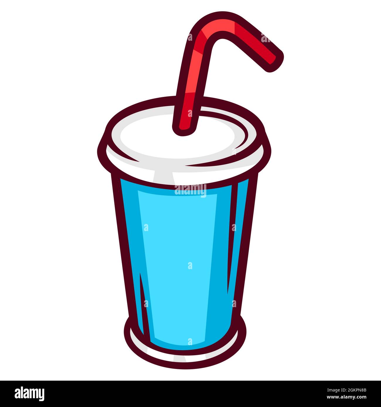 Abbildung der Cola. Lebensmittel für Bars, Restaurants und Geschäfte. Stock Vektor