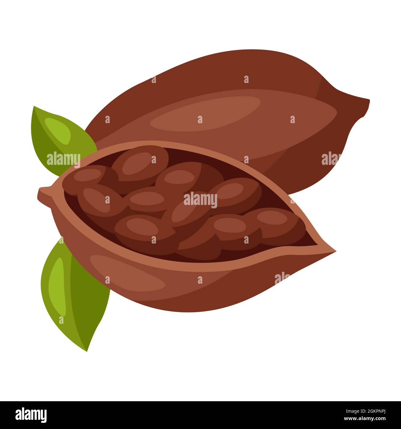 Illustration von Schokoladenbohnen. Lebensmittel für Bars, Restaurants und Geschäfte. Stock Vektor