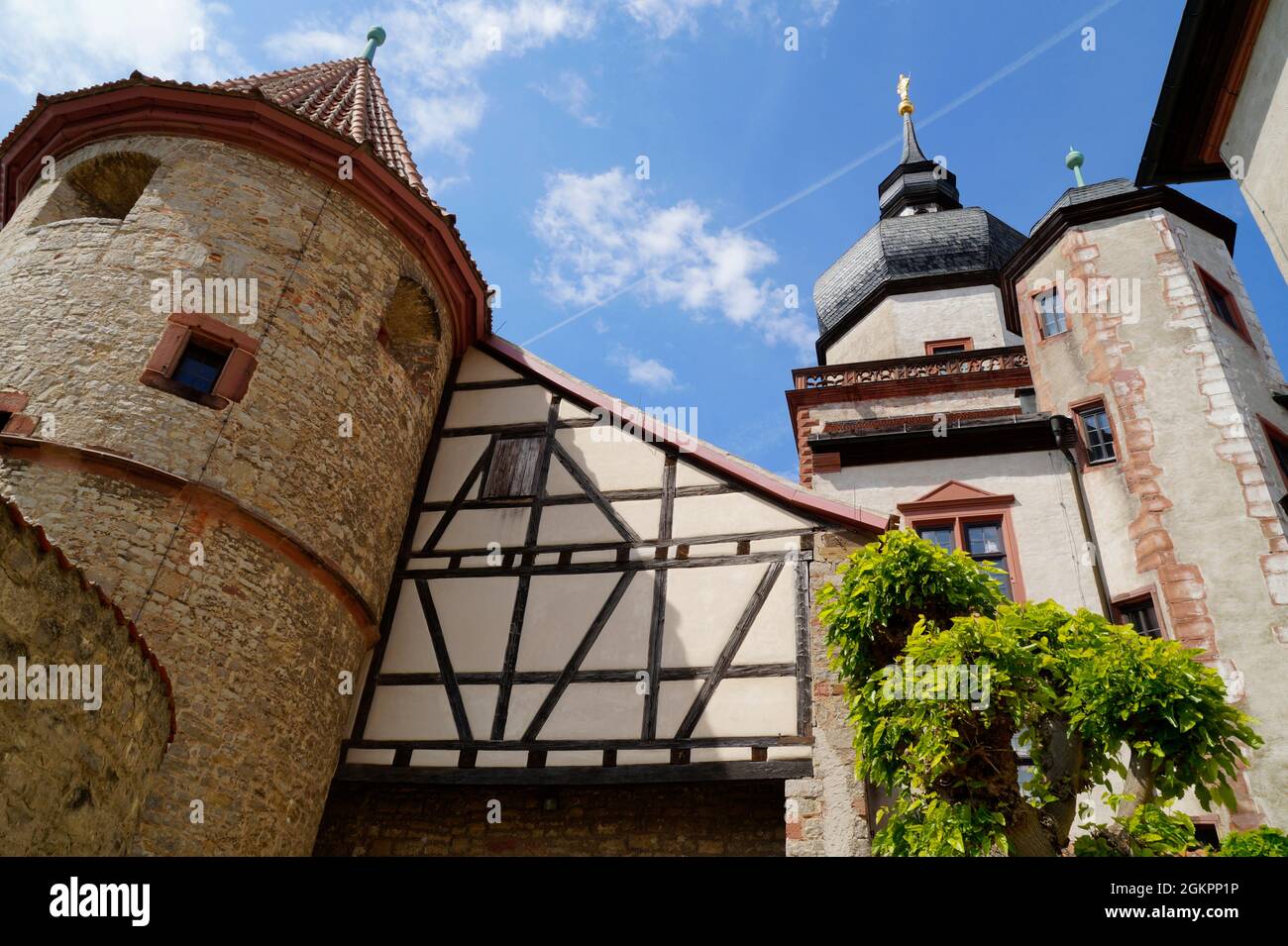 Eine schöne Aussicht auf die Festung Marienberg in der Stadt Würzburg in Deutschland Stockfoto