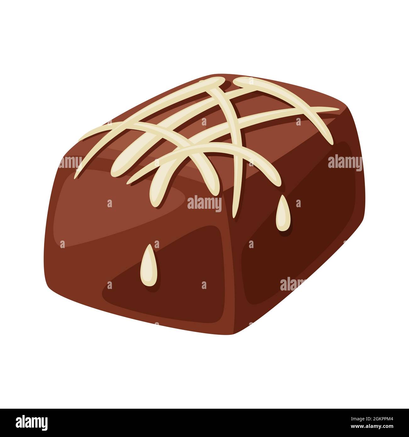 Illustration von Schokolade Süßigkeiten. Lebensmittel für Bars, Restaurants und Geschäfte. Stock Vektor