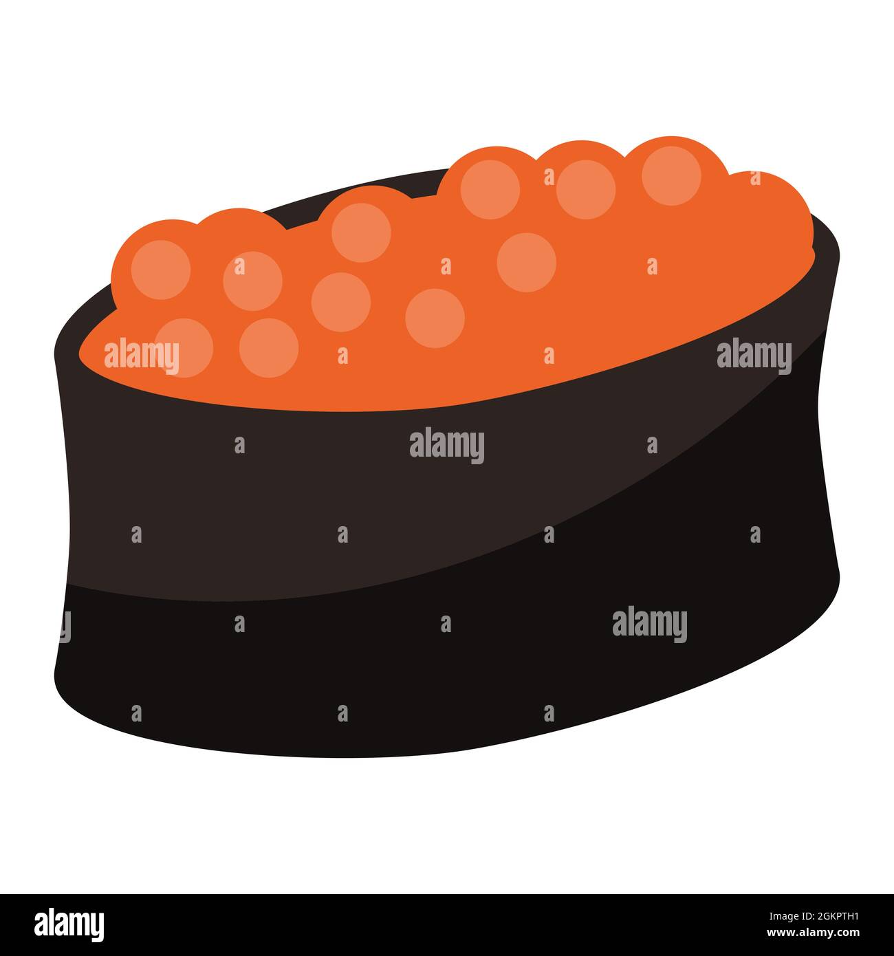 Abbildung von Sushi. Lebensmittel für Bars, Restaurants und Geschäfte. Stock Vektor