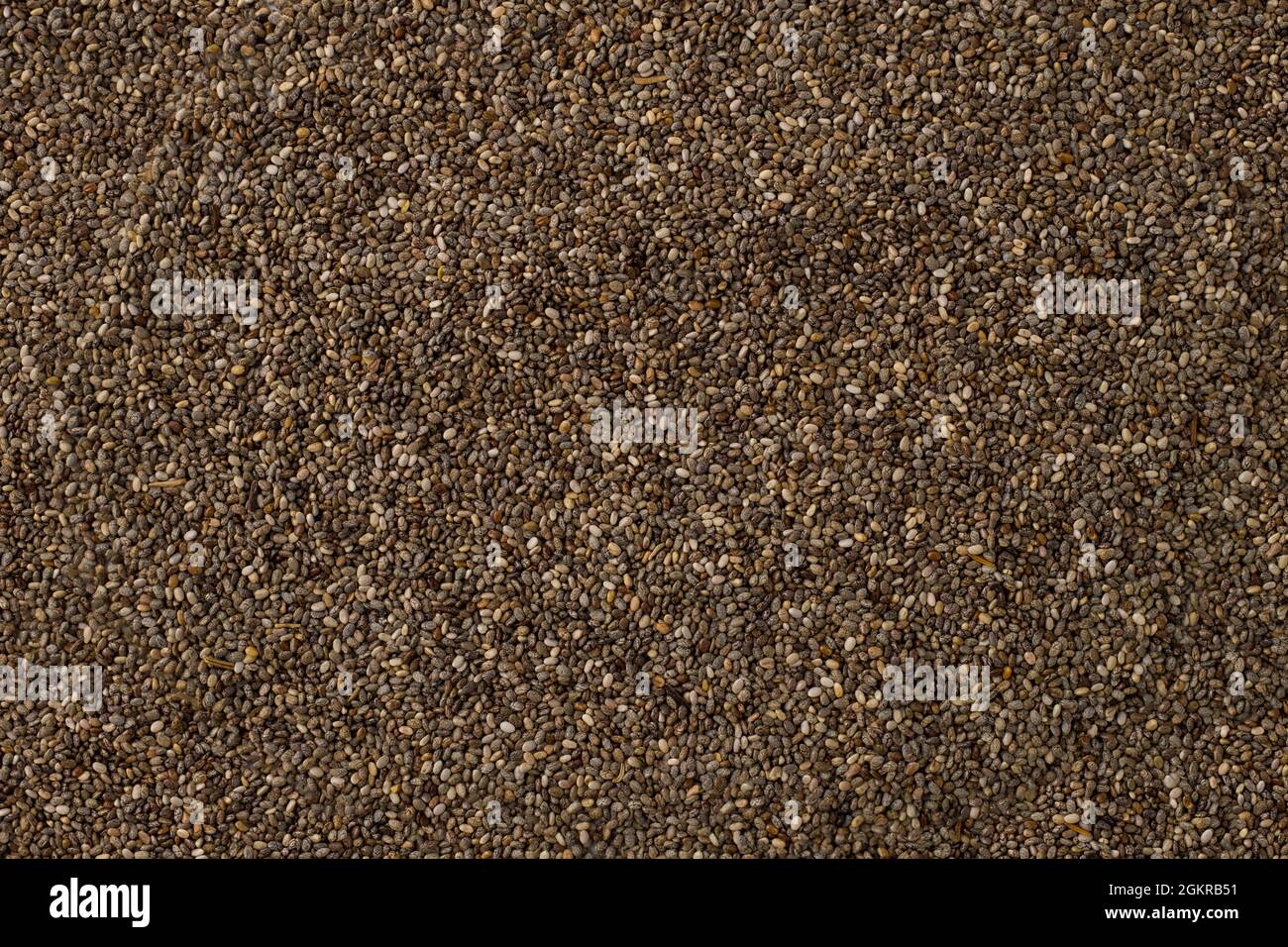 Brown Chia Samen Muster Hintergrund. Stockfoto