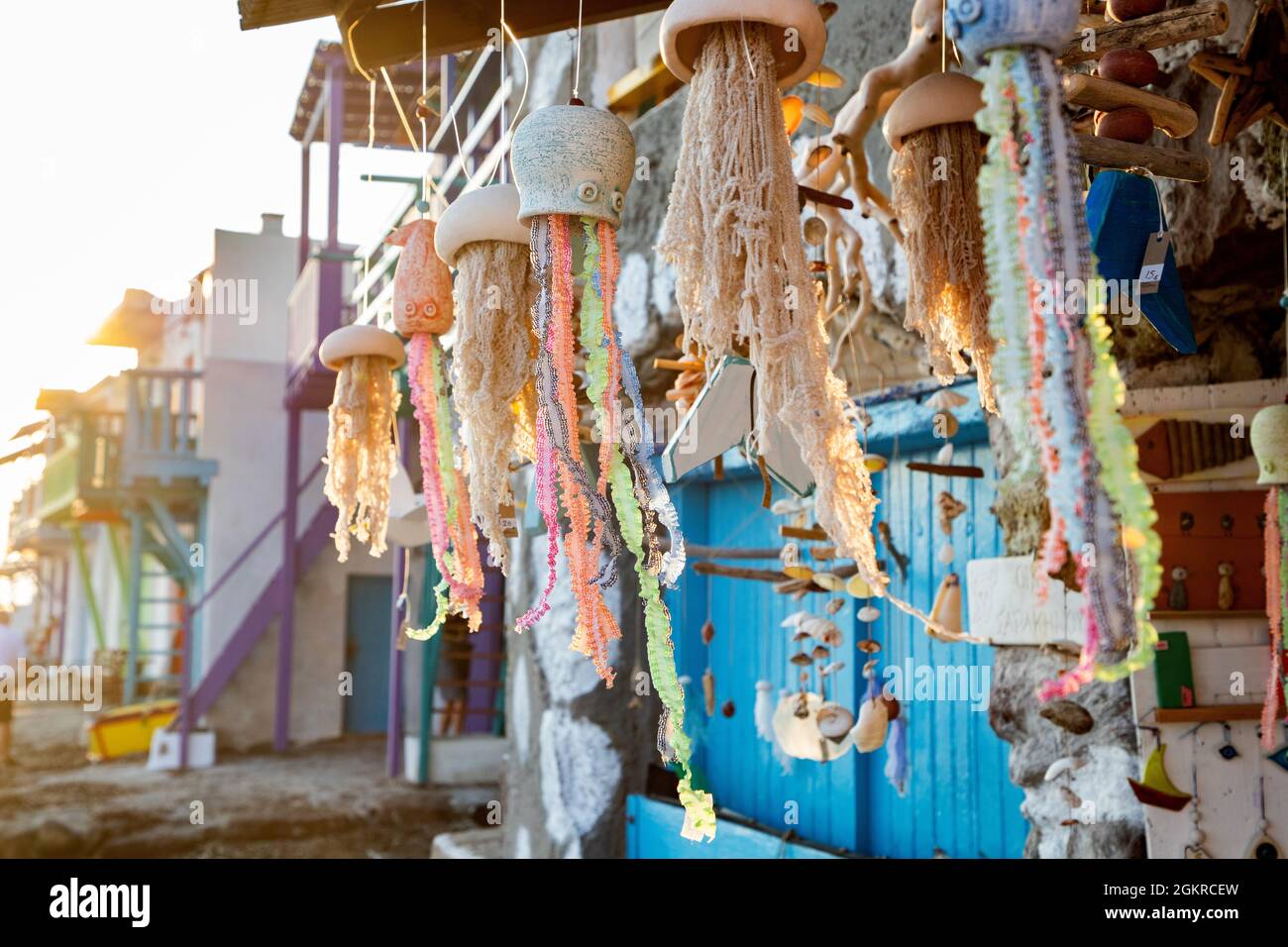 Malerisches buntes Dorf Klima, Insel Milos, Kykladen, Griechische Inseln, Griechenland, Europa Stockfoto