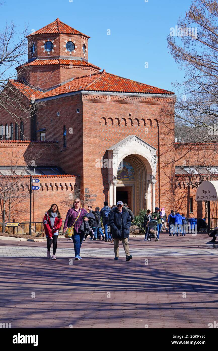 Washington, D.C. -22. FEBRUAR 2020 - Blick auf den Smithsonian National Zoo an der Connecticut Avenue in Washington, DC. Stockfoto