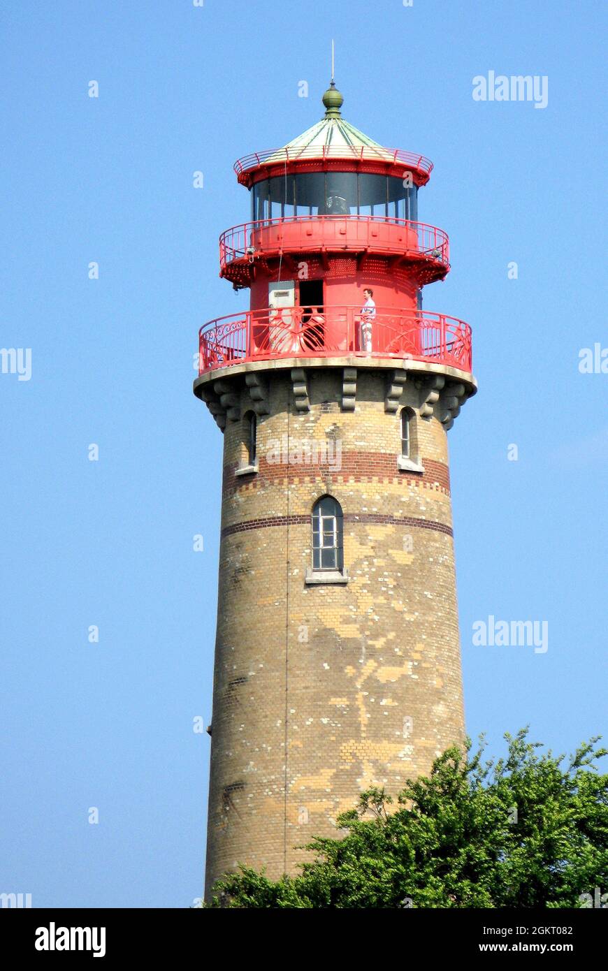 Leuchtturm von Kap Arkona auf der Insel Rügen an der deutschen Ostseeküste - Deutschland. Stockfoto
