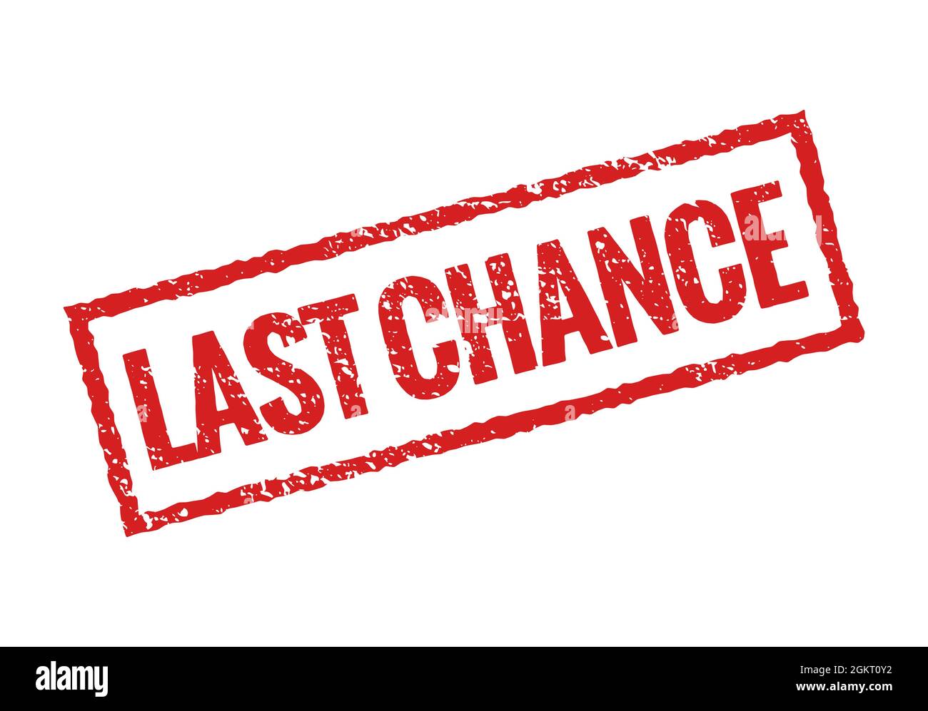 „Last Chance Grunge“-Stempel mit rotem Symbol. Banner-Zeichen letzte Chance Gummidichtung Stock Vektor